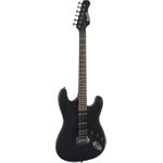Dimavery ST-312 E-Gitarre satin schwarz ST-Form HSS-Pickups Tremolo 648 mm Mensur
