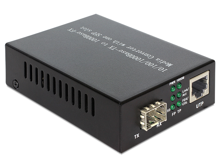 Delock Media Converter 1000Base-T to SFP Schwarz