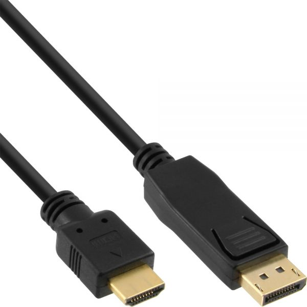 INLINE DisplayPort zu HDMI Konverter Kabel schwarz 0,5m