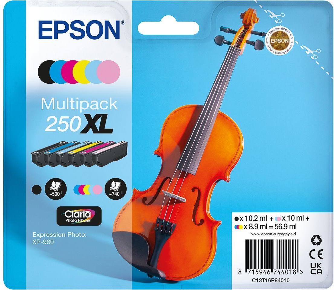 C13T16P84010 EPSON 250XL XP Tinte (6) cmyk lc/lm 4200Seiten (C13T16P84010)