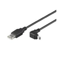 Wentronic Goobay USB 2.0 Hi-Speed Kabel, Schwarz, 1.8 m - geeignet für Geräte mit Mini-USB Anschluss (93971)