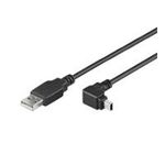Wentronic Goobay USB 2.0 Hi-Speed Kabel, Schwarz, 1.8 m - geeignet für Geräte mit Mini-USB Anschluss (93971)
