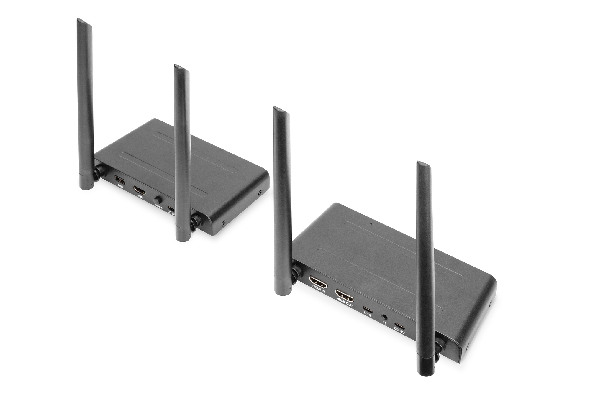 DIGITUS DS-55321 KVM-Extender Set 200 m Schwarz