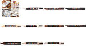 POSCA Pigmentmarker PC-5M, dunkelbraun Rundspitze, Strichstärke: 1,8 (PC5M MF)