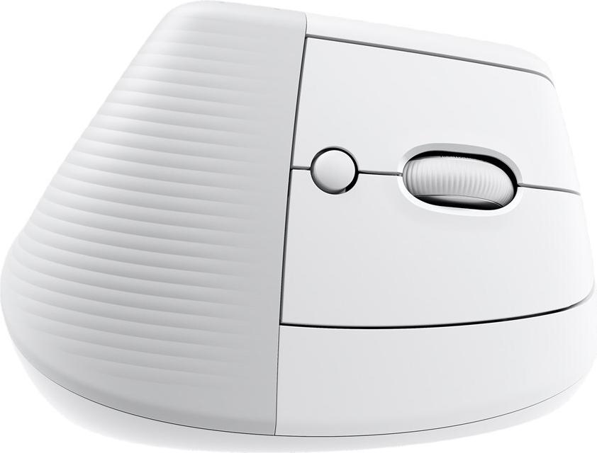 Logitech Lift Vertical Ergonomic Maus Bluetooth 2.4 GHz 4000 DPI 6 Tasten Off-White