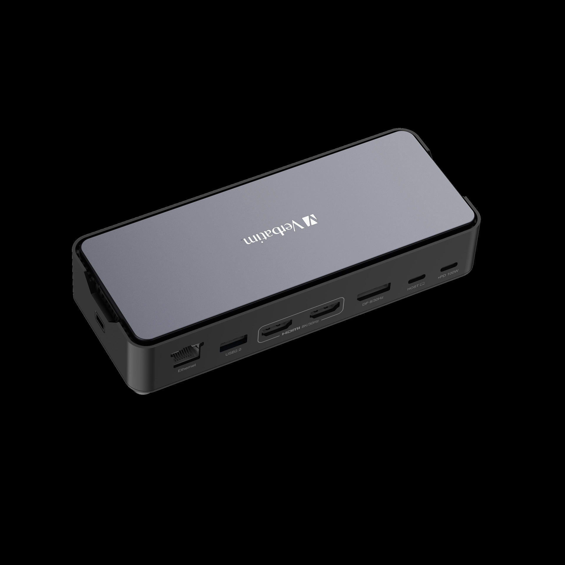 Verbatim Pro CDS-15S Dockingstation USB-C 100 W Schwarz, Grau