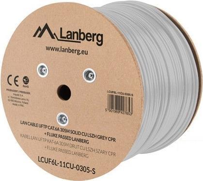 Lanberg LCUF6L-11CU-0305-S Netzwerkkabel 305 m Cat6a U/FTP (STP) Grau (LCUF6L-11CU-0305-S)