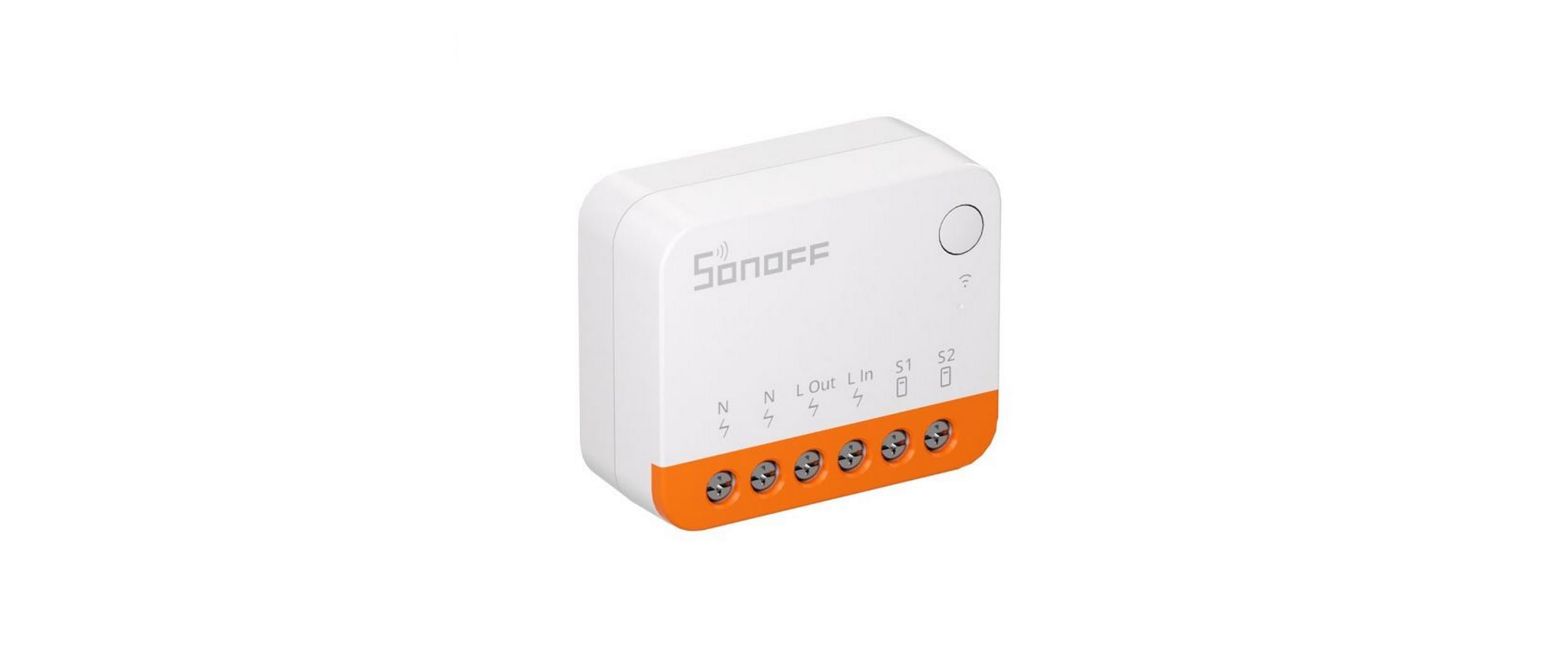 Sonoff MINIR4 Kabellos WLAN Schalter Orange - Weiß