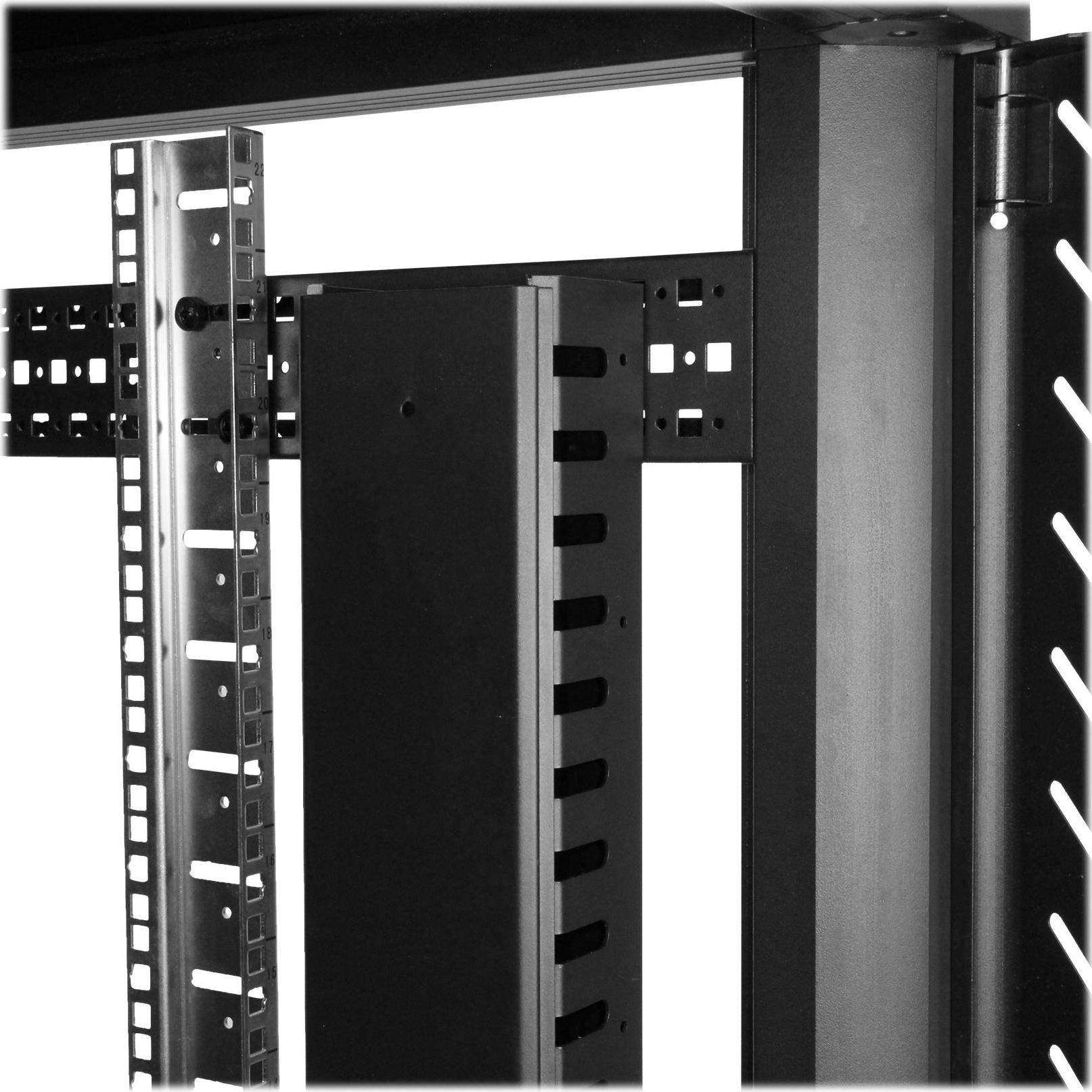 StarTech.com Vertikaler Kabelordner mit Finger Duct 0U 1,8 m 40U Schwarz
