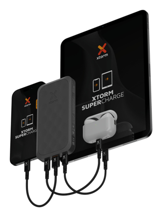 Xtorm Fuel Series 5 Powerbank 10.000 mAh 20W PD 2x USB-C 1x USB-A Midnight Schwarz