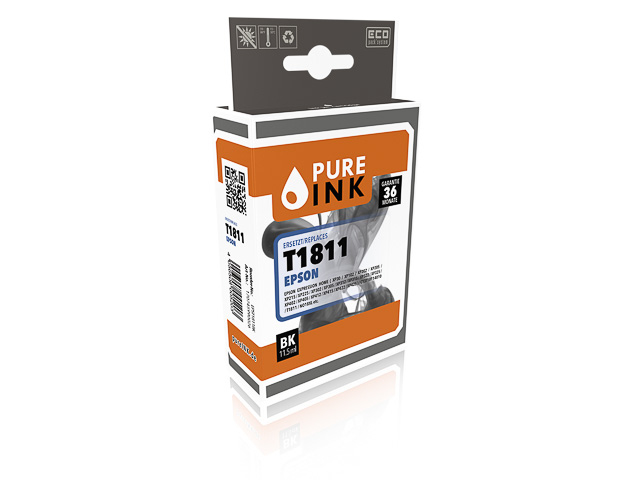 PURE INK EPST1811BK Tintenpatrone Kompatibel 11,5 ml Schwarz