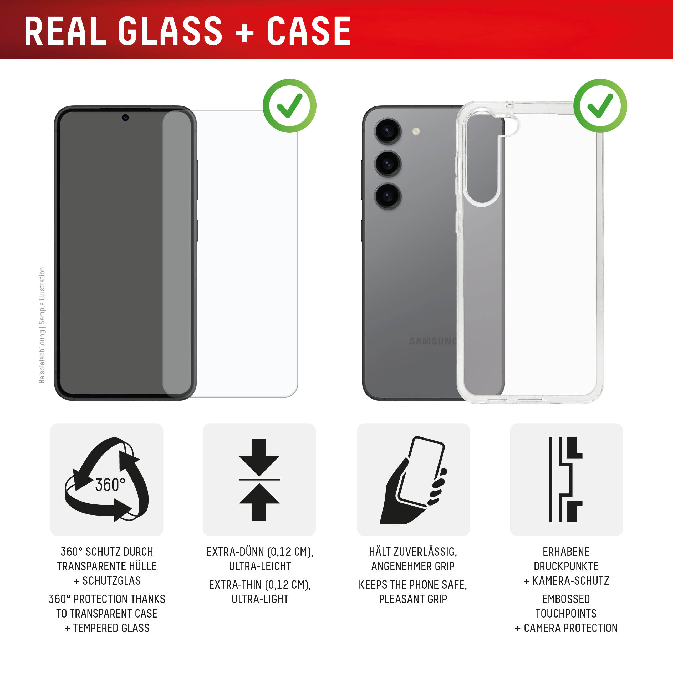 Displex Real Glass MM+Case Samsung Galaxy A57 Transparent