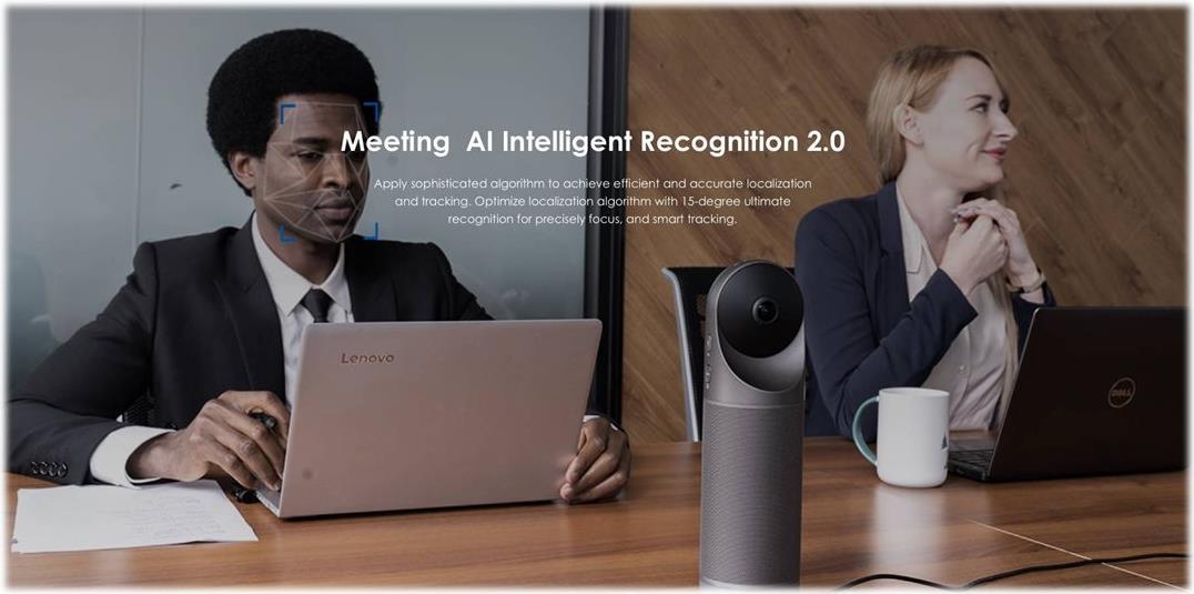 Kandao Meeting 360 Pro Videokonferenzkamera Full HD 360° 8 Mikrofone Grau, Schwarz