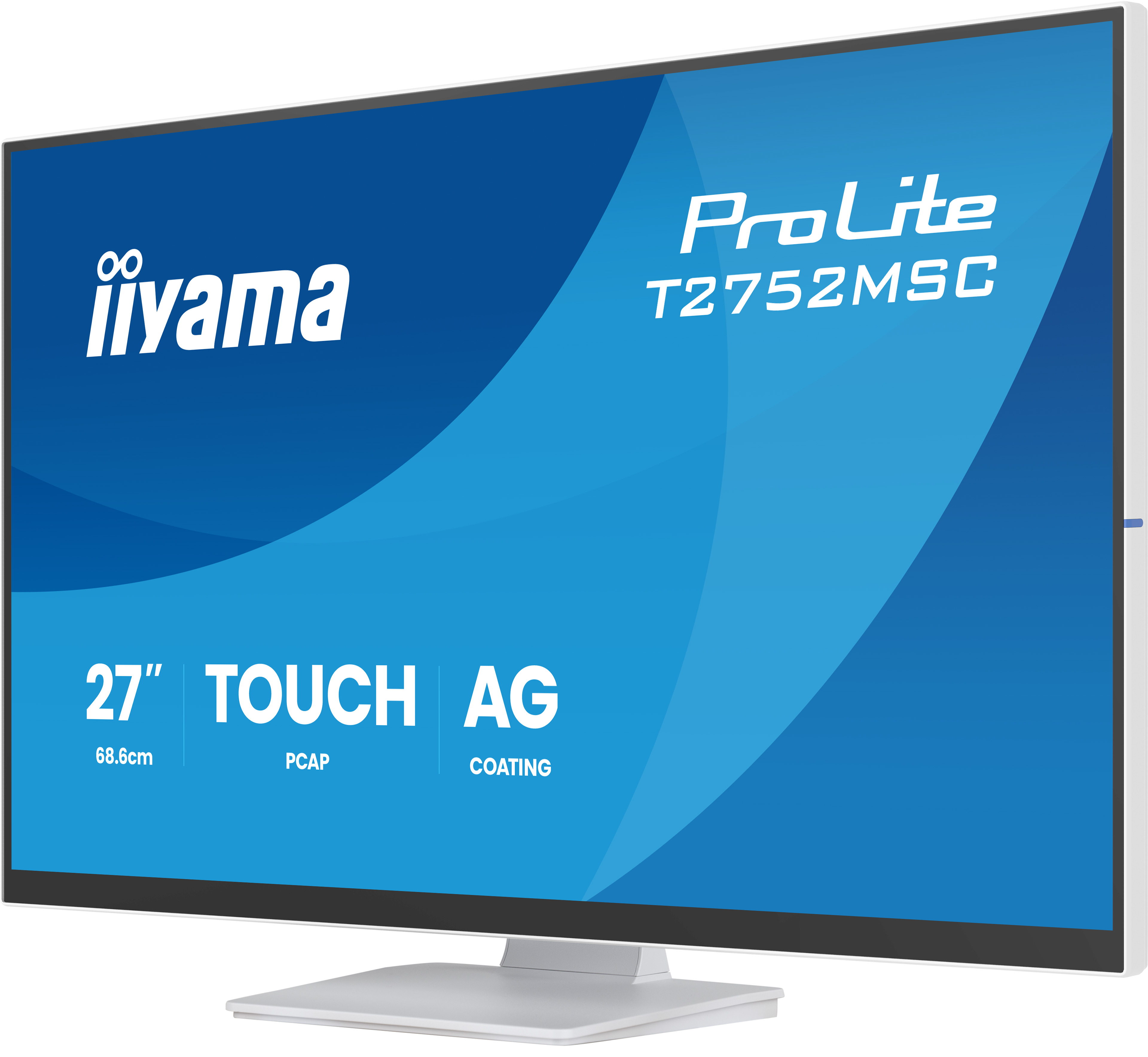 Iiyama ProLite T2752MSC-W1AG 27" IPS Touch Monitor Weiß, Matte