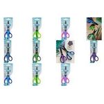 WEDO Bastelschere Gripy black, rund, Länge: 130 mm auf Blisterkarte, für Rechtshänder, aus rostfreiem Edelstahl - 1 Stück (73167)