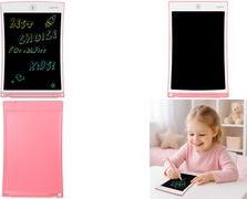 LogiLink LCD Kinderschreib- & Maltafel, 10 Zoll, pink per Knopfdruck löschbar, wiederbeschreibbar, Sperrschalter - 1 Stück (AA0181)