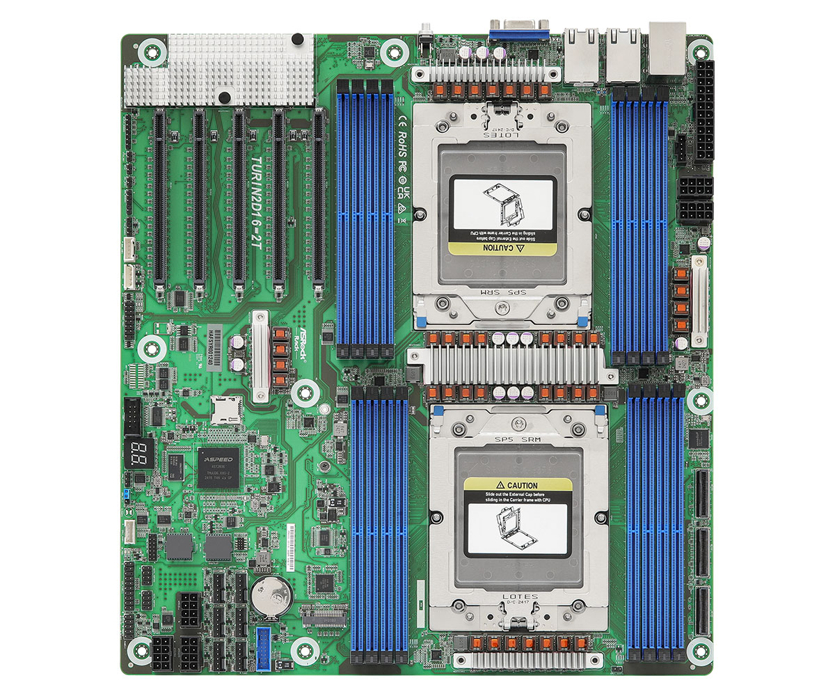 ASRock Rack TURIN2D16-2T Server-Mainboard SSI EEB SP5 DDR5 2x 10GbE