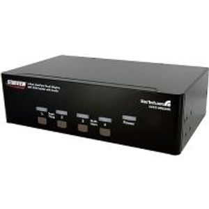 StarTech.com 4 Port Dual DVI USB KVM Switch - Umschalter mit Audio und USB2.0...