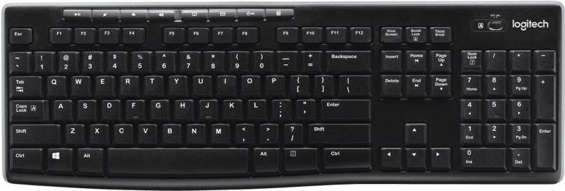 Logitech Wireless Keyboard K270 Kabellose Tastatur QWERTY Schwarz