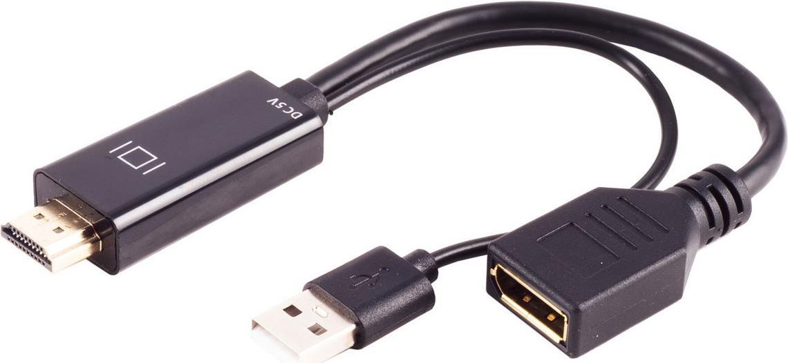 shiverpeaks ®-BASIC-S--Adapter-HDMI-A Buchse auf DisplayPort Stecker, 4K60Hz, 20cm (BS10-01012)
