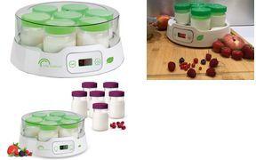 Little balance Digitaler Joghurtbereiter, weiß / grün inkl. 7 + 6 zusätzliche Joghurtgläser mit Deckel, 190 ml, - 1 Stück (LB 8487)