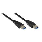 Anschlusskabel USB 3.0 Stecker A an Stecker A, 3m, schwarz, Good Connections® (2712-S03)