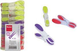 metaltex Wäscheklammern Soft-Touch, farbig sortiert Material: Kunststoff PP, sortiert in den Farben: grün, - 1 Stück (405120513)