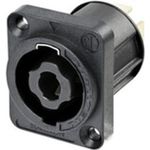 Neutrik NL4MPXX-UC Lautsprecher-Steckverbinder Flanschbuchse, Kontakte gerade Polzahl (num): 4 Schwarz 1 St. (NL4MPXX-UC)