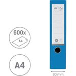 VON LEITZ Ordner blau Karton 8,0 cm DIN A4, 1 St. (10570035)