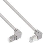 InLine® Patchkabel oben/unten gewinkelt, S/FTP (PiMf), Cat.6, 250MHz, PVC, Kupfer, grau, 2,67m (S-76603U-2.67)