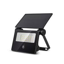 ENTAC LED-Flutlicht Akku & Solar 400 lm mit PIR-Sensor ASOLFLNW-12-CMSP-PIR