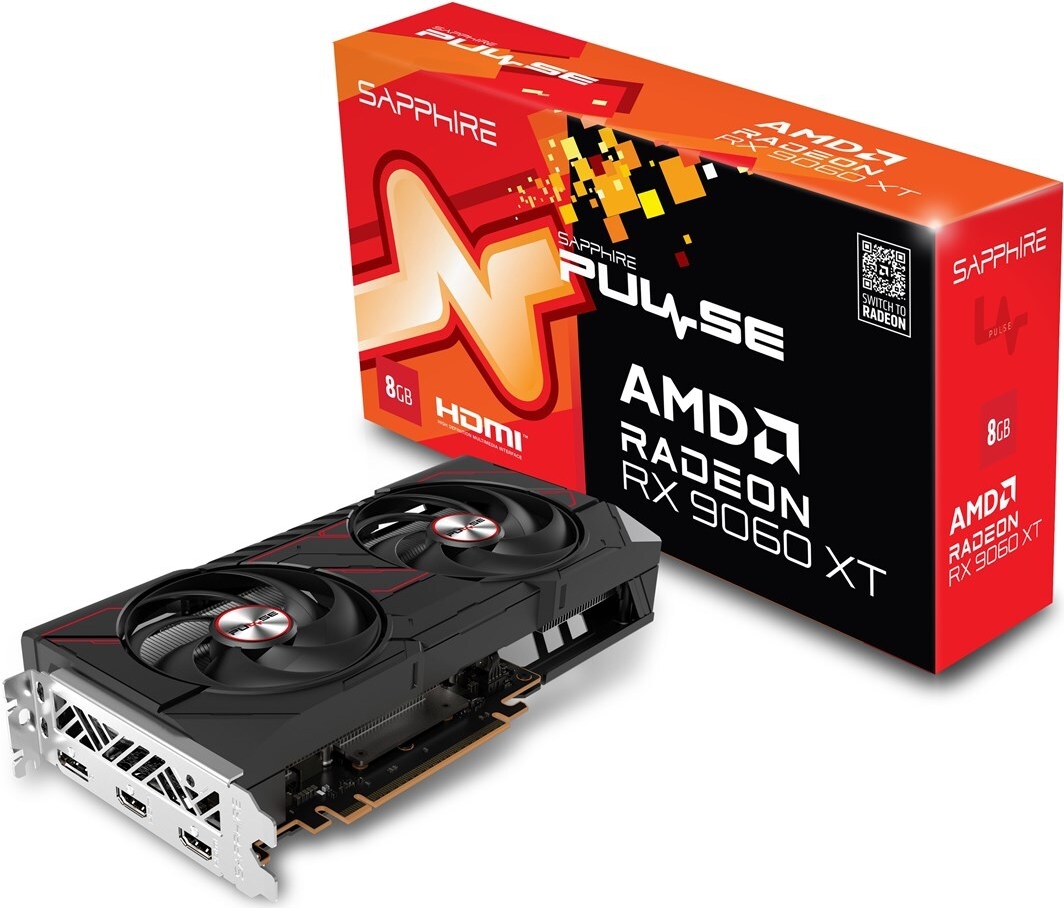 Sapphire Radeon RX9060XT Pulse Gaming OC 8GBGDDR6 2xHDMI DP (11350-04-20G)
