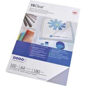 GBC Einbanddeckel HiClear, DIN A4, PVC, 0,15 mm, glasklar glänzend, für Plastik-, Draht-, ClickBind- und Stripbindung (CE011580E)
