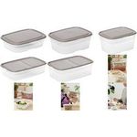 smartstore Frischhaltebox, 0,8 Liter, grau / transparent zu 80% aus biobasiertem Kunststoff, auslaufsicher, - 1 Stück (796770)