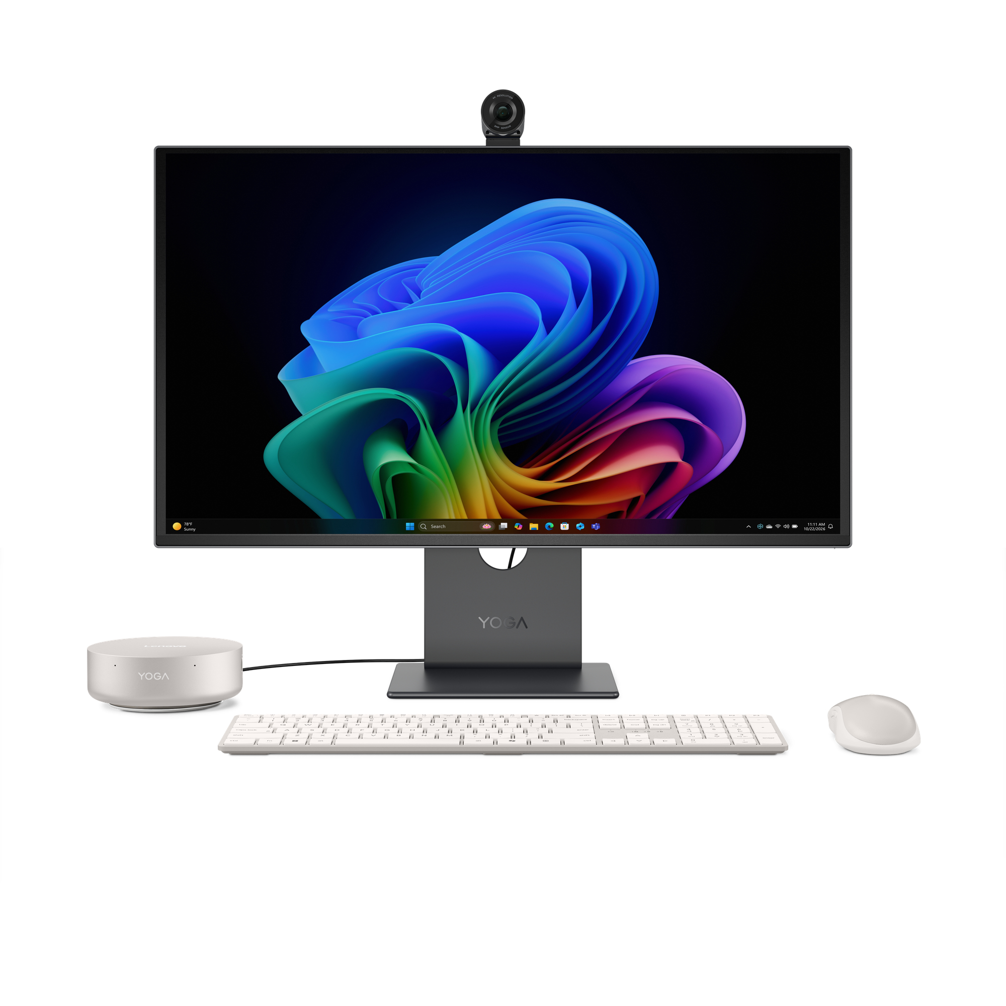 Lenovo Yoga Mini Intel Core Ultra 5 325 Mini PC 16 GB RAM 1 TB SSD Windows 11 Home Seashell, Grau