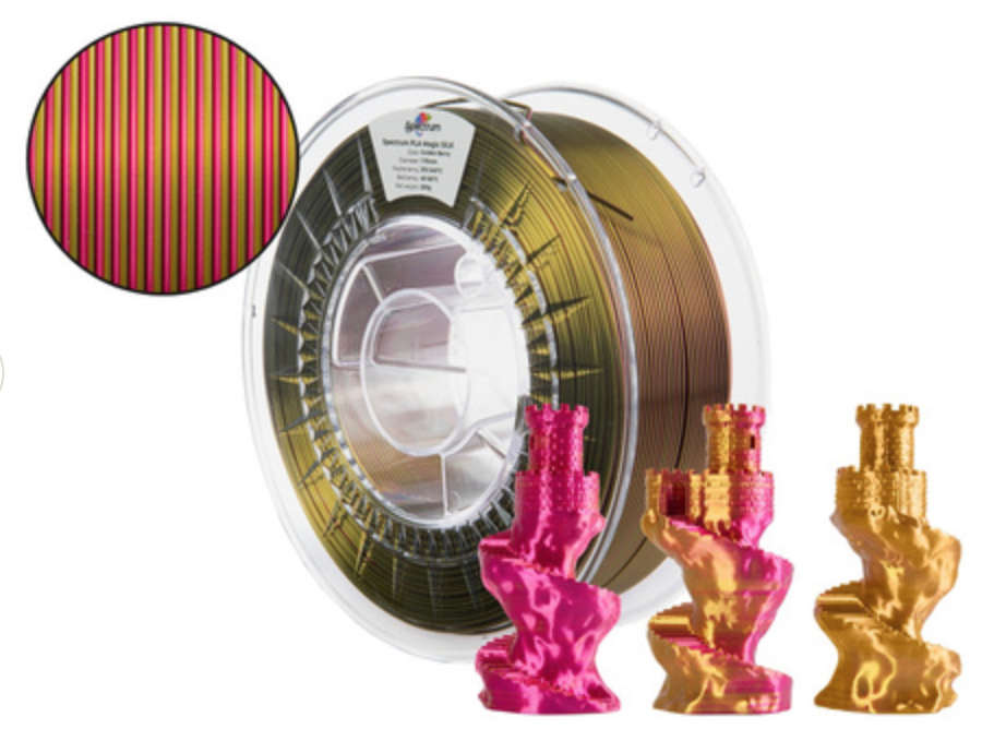 Spectrum Filaments PLA Magic SILK Filament 1.75 mm 1 kg Golden Berry