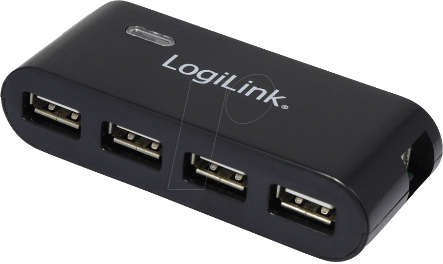 USB-HUB 4-Port LogiLink m. Netzteil schwarz (UA0085)