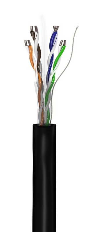 goobay CAT 6 U/UTP Bulkkabel 100 m Schwarz