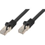RJ45 Patchkabel mitCat.7 Rohkabel und Rastnasenschutz (RNS®), S/FTP, PiMF, halogenfrei, 600MHz, OFC, schwarz, 10m, Good Connections® (8070R-100S)