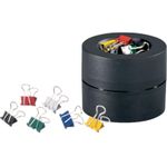 Mauly-Spender inkl. 12 mauly Foldback-Klammern, schwarz mit Zentralmagnet, aus Kunststoff, für 16 mm maulys - 1 Stück (3012490)