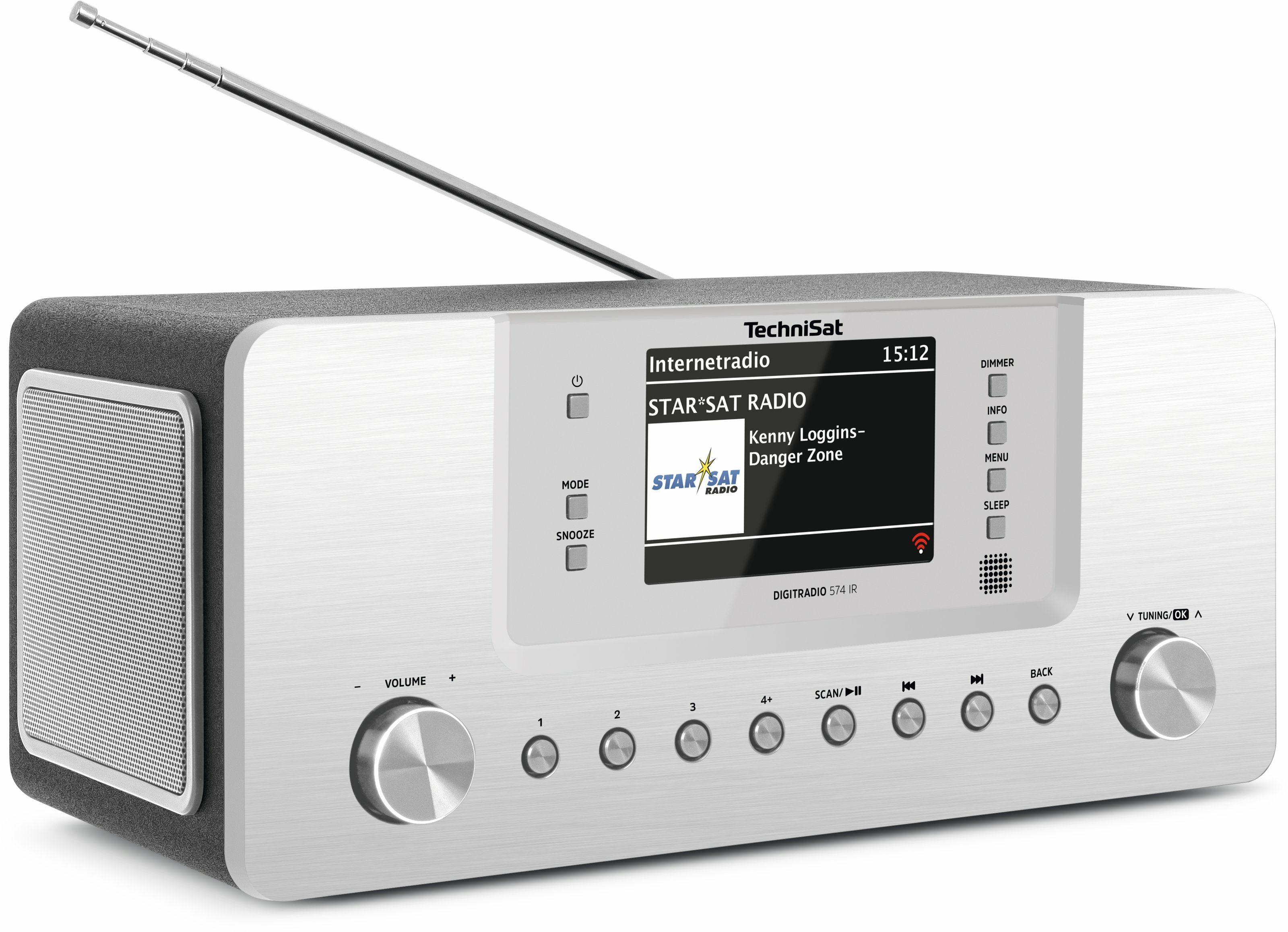 TechniSat DigitRadio 574 IR Internetradio DAB+/UKW 4" Farbdisplay Silber