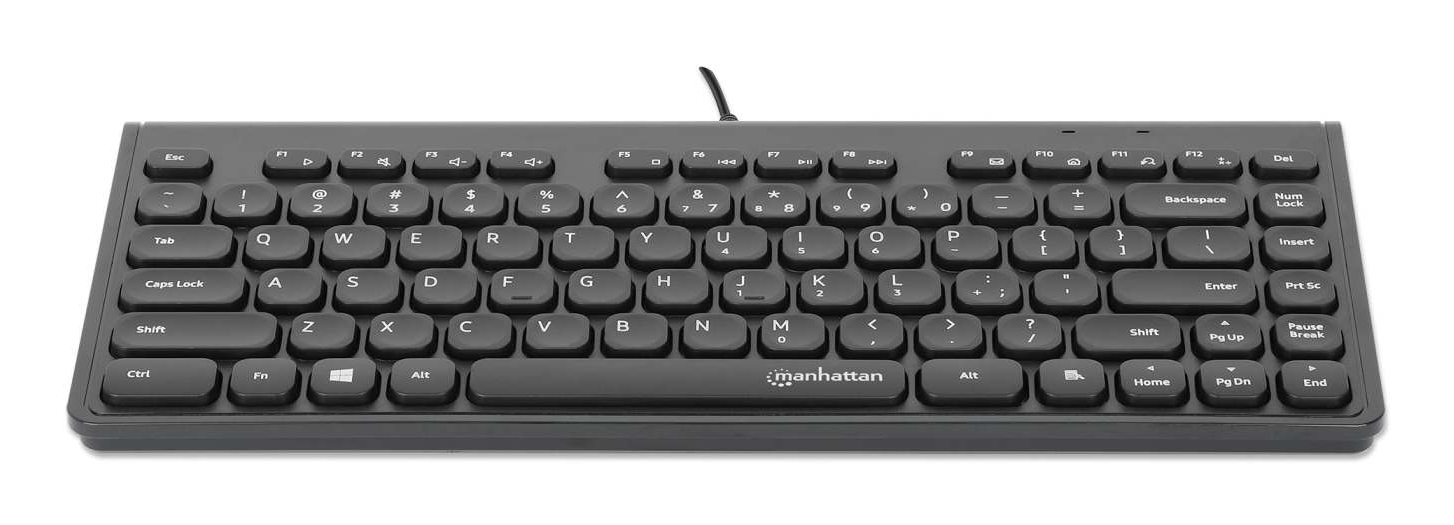 Manhattan Slim Kabelgebundene USB Mini-Tastatur QWERTY Schwarz