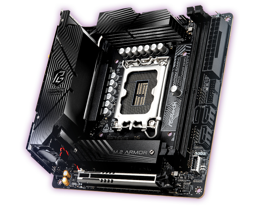 ASRock Phantom Gaming B760I Lightning WiFi Mini-ITX LGA1700 DDR5 Schwarz