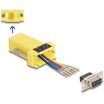 Delock D-Sub 9 Pin Buchse zu RJ12 Montagesatz gelb (67081)