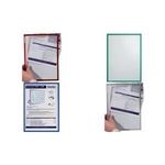 FRANKEN Magnet-Tasche FRAME IT X-tra!Line, DIN A4, grün Dokumentenhalter, transparent, magnetisch, Hartfolie 0,32 mm - 1 Stück (ITSA4M 02)