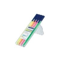 STAEDTLER Textmarker "triplus textsurfer", 4er Etui Strichstärke: 1,0 - 4,0 mm, Rundspitze, dreeickig (362 SB4)