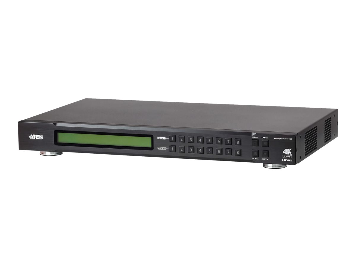 ATEN VanCryst VM0808HB-AT-G 8 x 8 True 4K HDMI Matrix Switch Schwarz