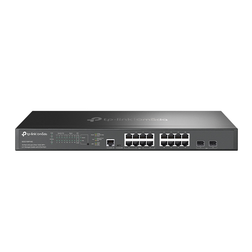 TP-Link Omada SG3218XP-M2 Managed L2+ Switch 16 Ports 2.5G PoE+ 240W Schwarz
