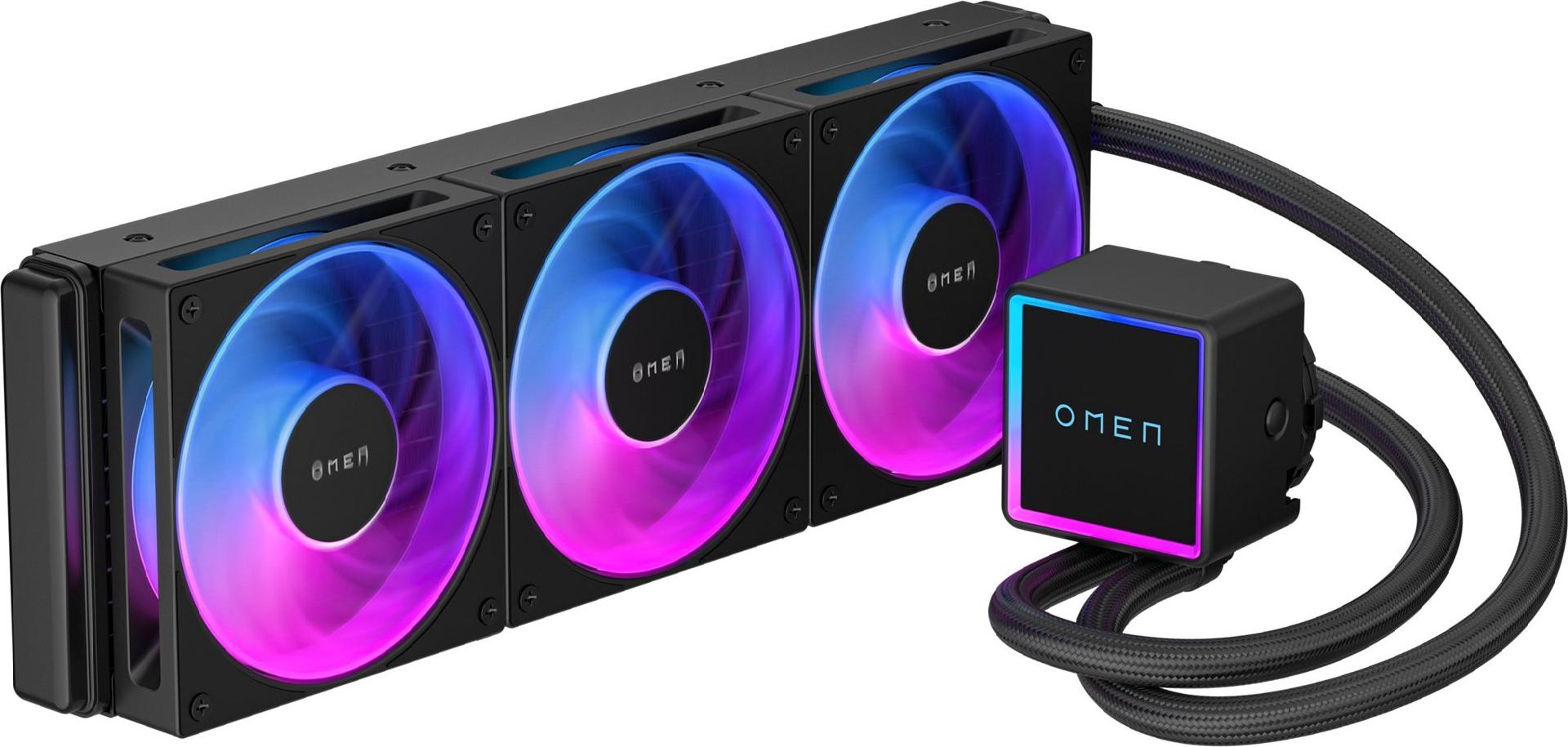 HP OMEN 360mm aRGB Liquid Cooler – AiO-Wasserkühlung, Asetek Gen7 Pumpe, Black (A4RP6AA)