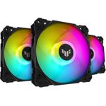ASUS TUF Gaming TF120 ARGB Fan - Triple Fan Kit with ARGB Controller Computergehäuse Luftkühlung 12 cm Schwarz (90DA0030-B09030)